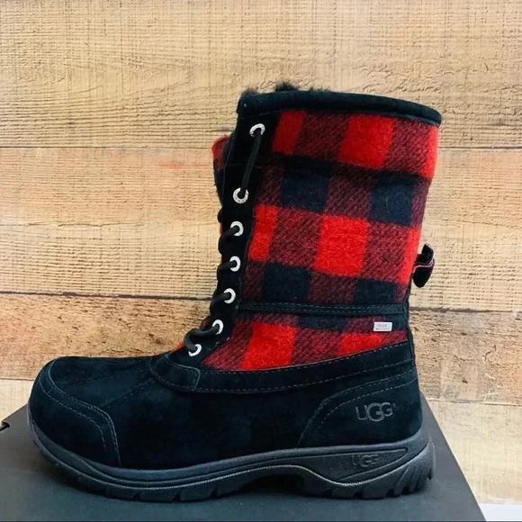 NWT UGG Butte Redwood Boots Plaid Style - Picture 3 of 11